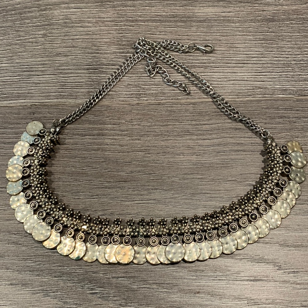 Silver Statement Necklace - image 1